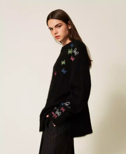 Maglia MYFO in misto lana con ricamo Twinset